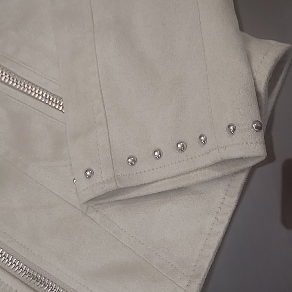 MANGO NEW CROPPED FRINGED STUDDED SUEDE JACKET MEDIUM - Picture 5 of 12